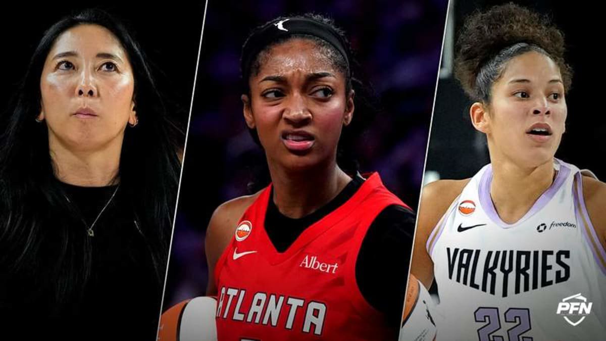 Collage featuring BASKETBALL-WNBA-LV-GSV/, BASKETBALL-WNBA-GSV-ATL/, and BASKETBALL-WNBA-LV-GSV/. IMAGN IMAGES via Reuters Connect