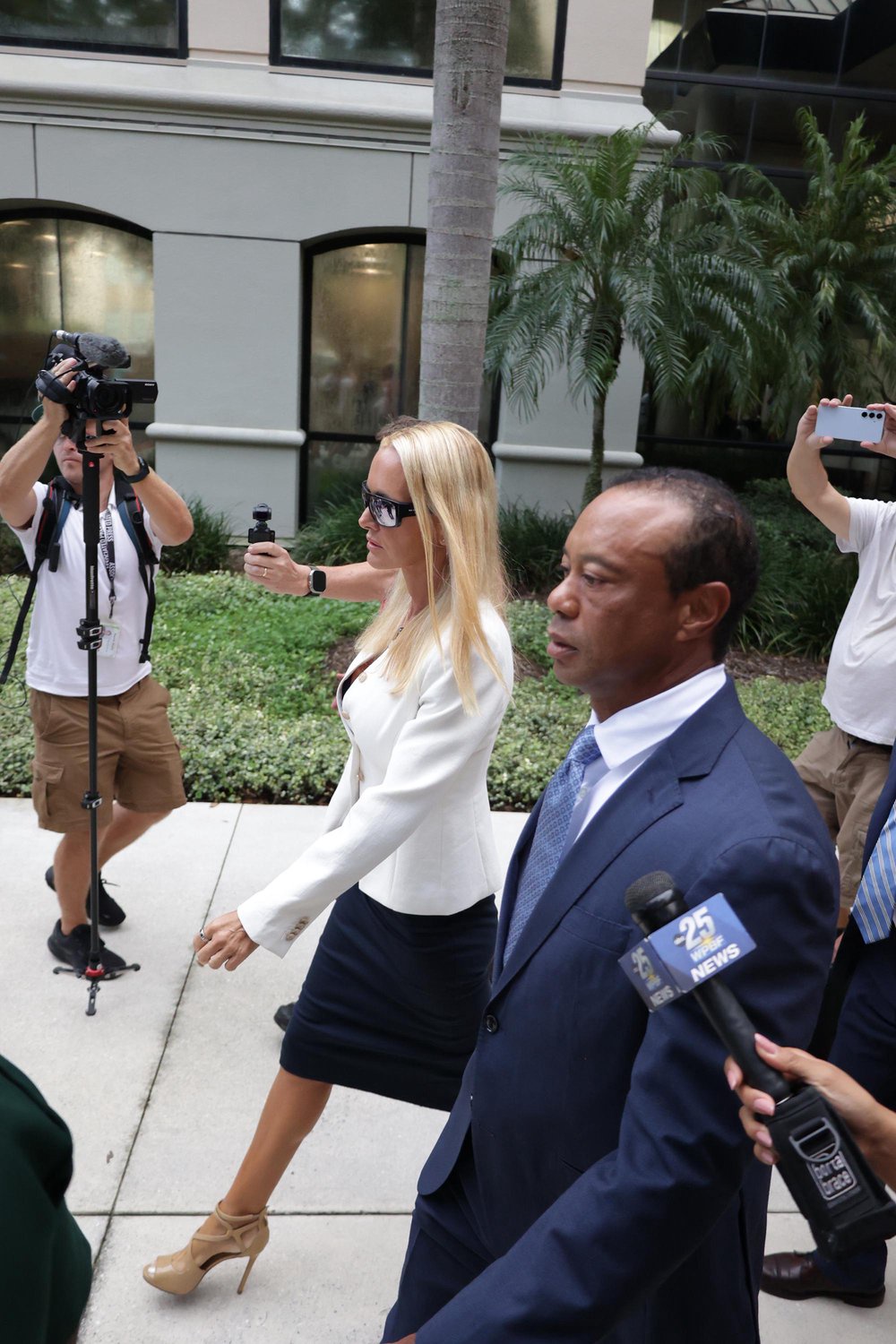 Tiger Woods and Vanessa Trump depart court on Wednesday, September. 2, 2026.