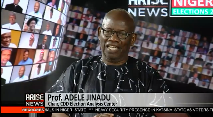 The Reports We Received Indicate That INEC Has Done Much Better Than It Did Last Time - Adele Jinadu
