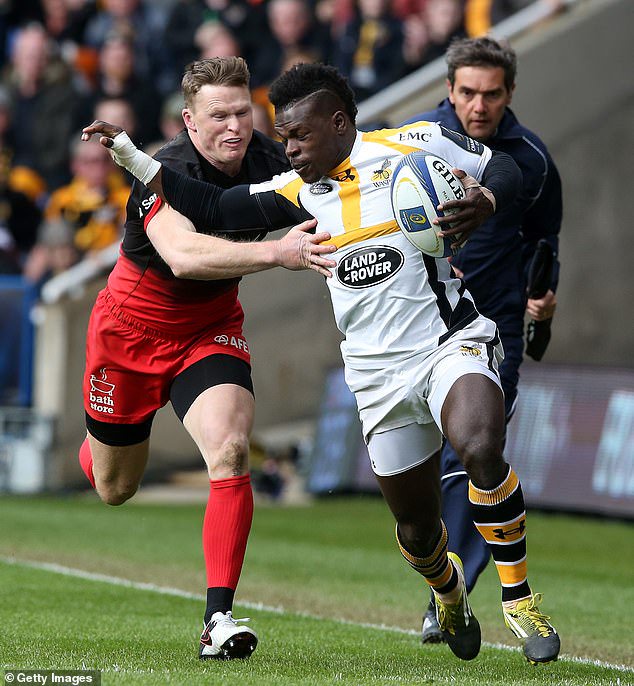 Chris Ashton (left) has held onto the try record for four years, but now Wade (right) is ready to streak clear