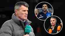 Roy Keane pundit for ITV sport ahead of the Emirates FA Cup Fourth Round Replay match. Inset, Cesc Fabregas of Como 1907, and Robin Van Persie pres...