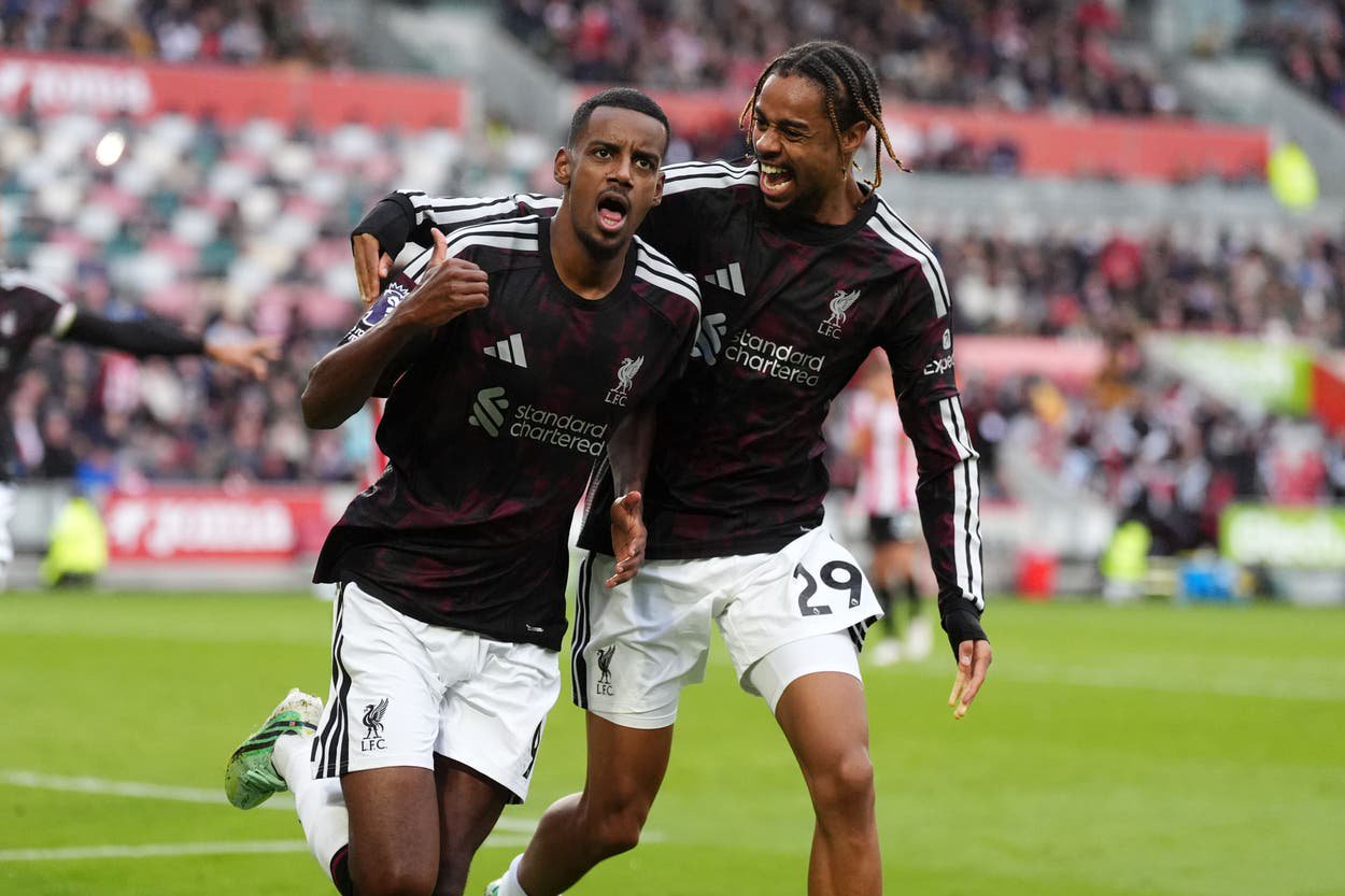 Liverpool’s Alexander Isak secured victory at Brentford (Adam Davy/PA)