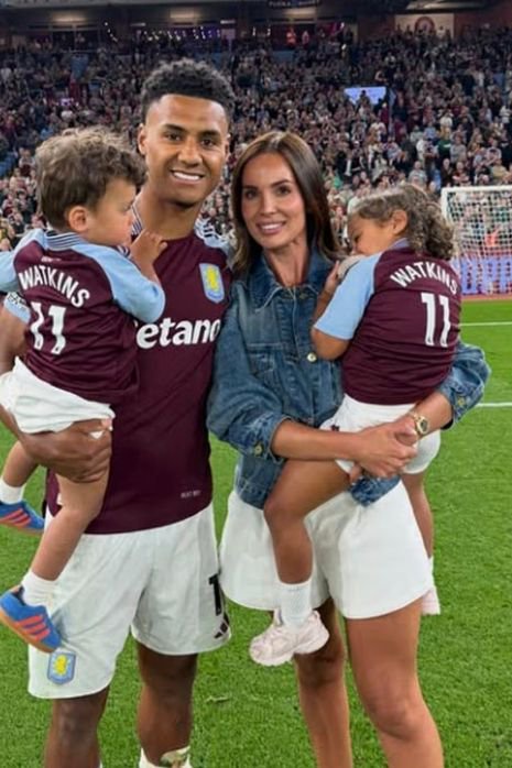 Ollie and Ellie Watkins with their children