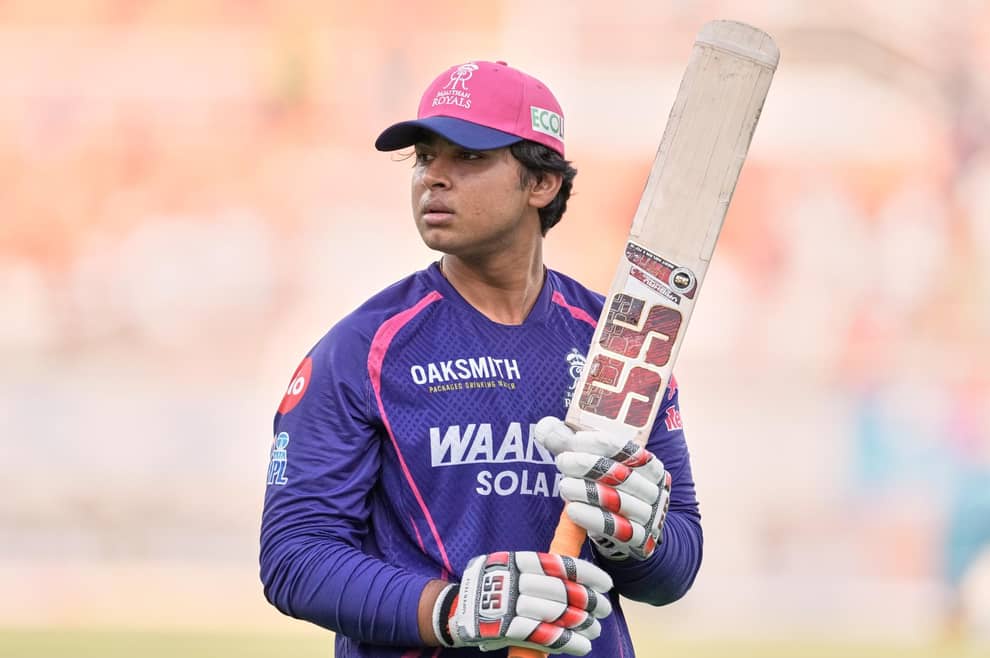 Rajasthan Royals' Vaibhav Sooryavanshi warms up before the start of the Indian Premier League match against Gujarat Titans last Friday. AP Photo/Ashwini Bhatia
