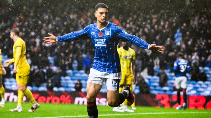 Kevin Kelsy at the double as Rangers ease past St Johnstone at rainy Ibrox