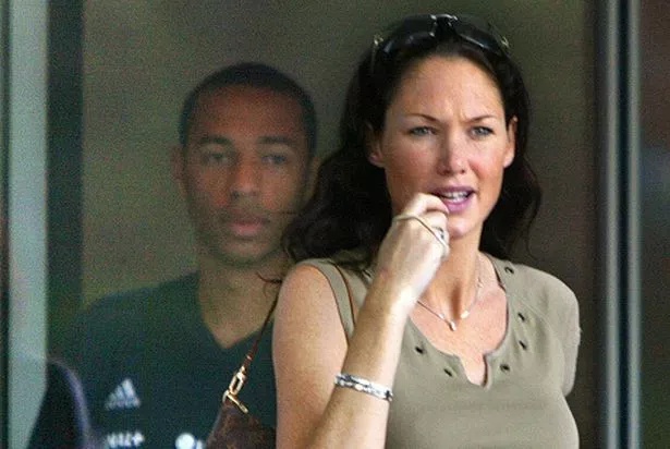 Claire Henry and Thierry Henry, during their relationship in 2002