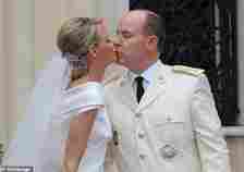 It was the celebrity event of the summer in 2011 when Albert II of Monaco married Olympic swimmer Charlene Wittstock. The couple said 'oui' in front of 850 VIP guests. The religious ceremony (above) took place on July 2, a day after the civil service