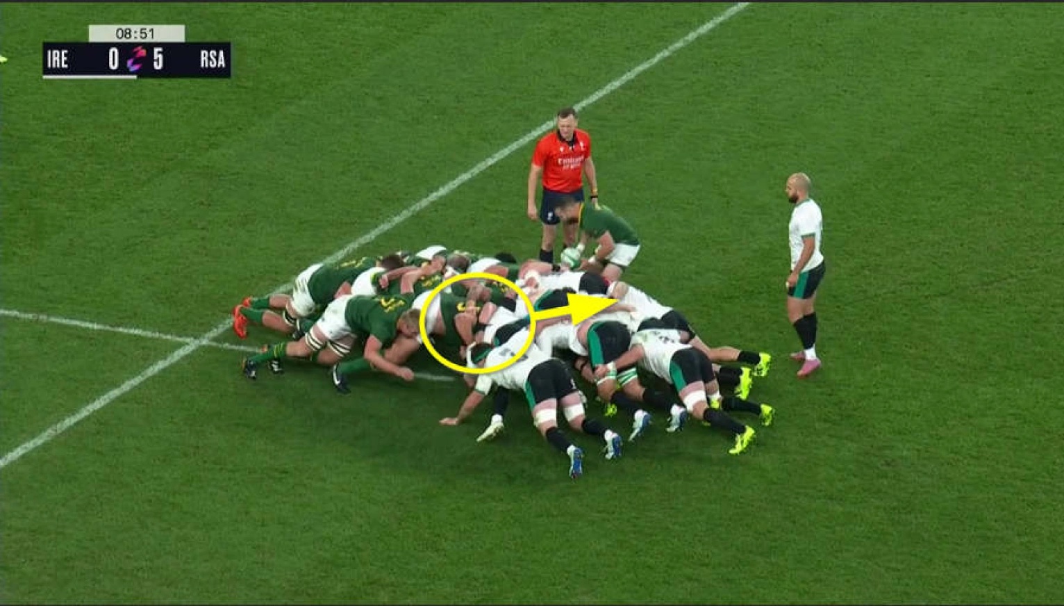 Ireland v South Africa scrum