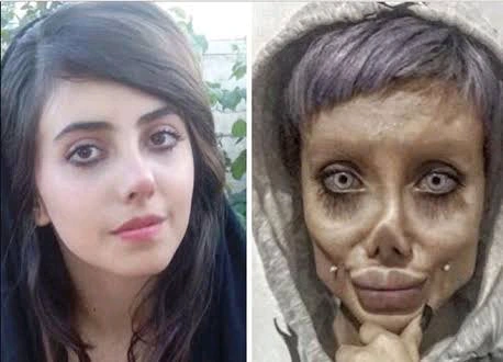 A beautiful woman turns into a zombie after undergoing surgery to change her looks. 1