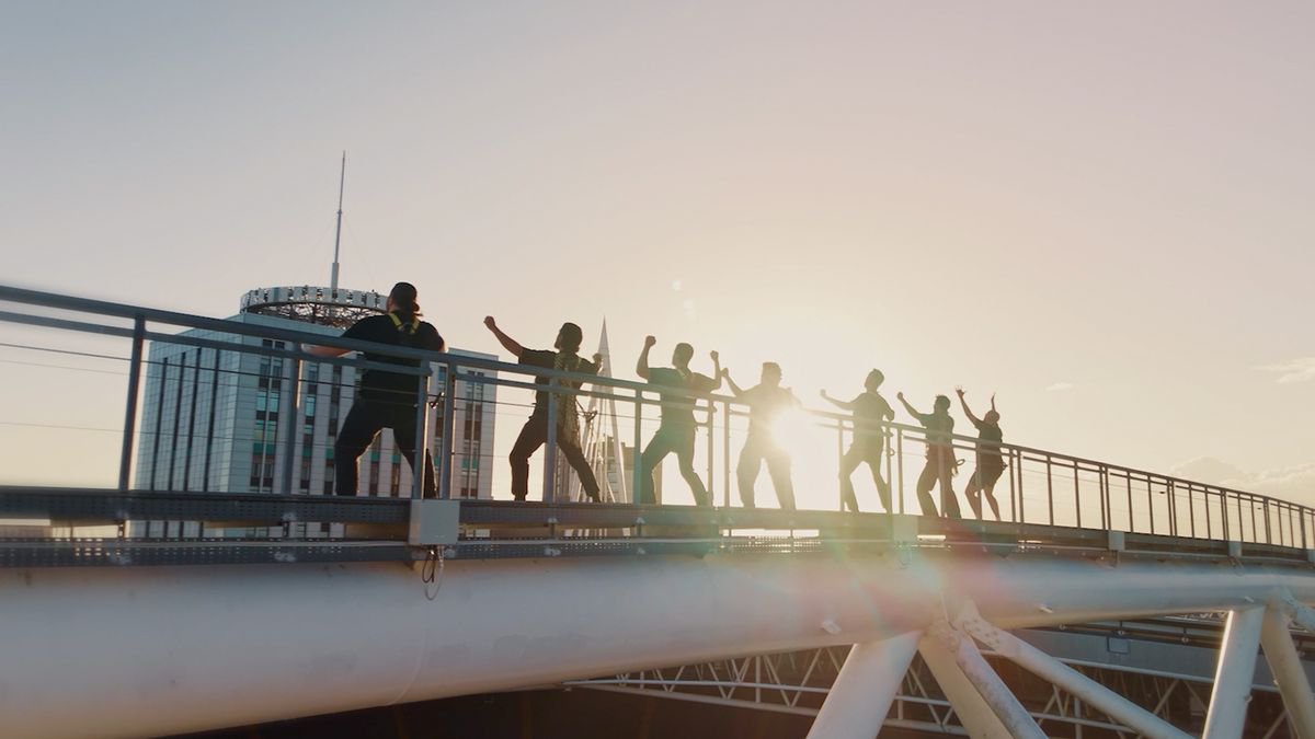 The haka is performed on the roof of the Principality Stadium