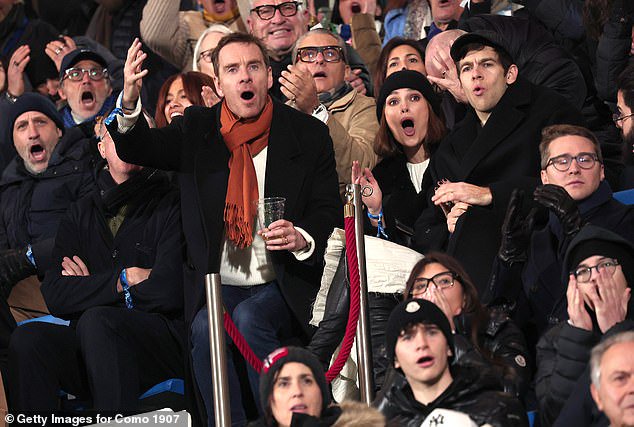 Several celebrities have attended games, including (left to right) Michael Fassbender, Keira Knightley and James Righton
