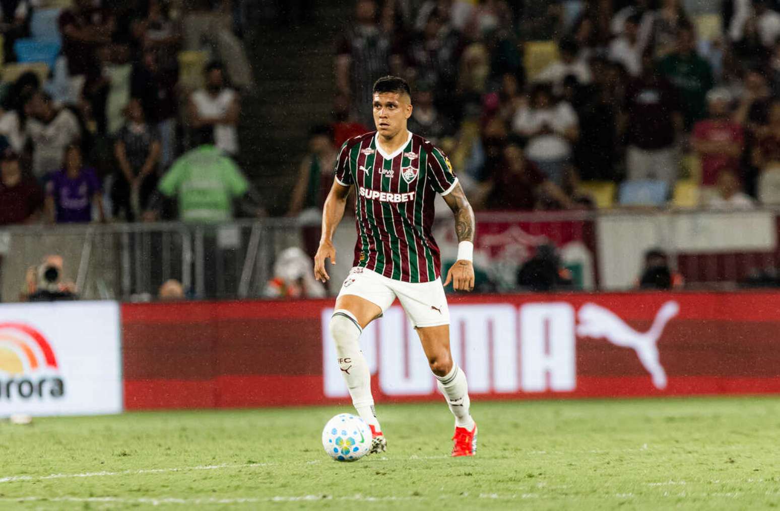 Millán em campo com a camisa do Fluminense em 2026 – FOTO: MARINA GARCIA / FLUMINENSE