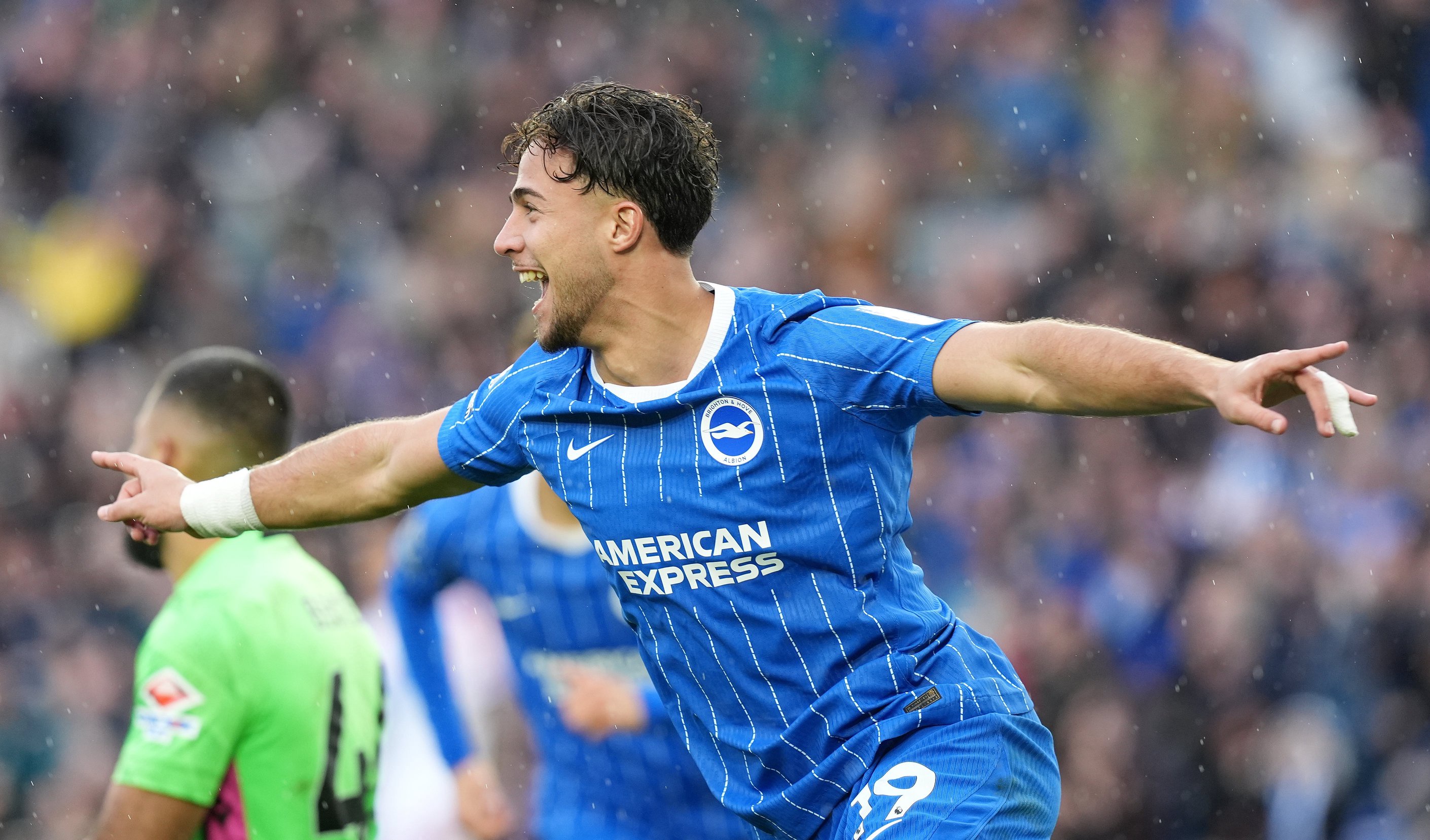 Brighton’s Charalampos Kostoulas got in on the act (Gareth Fuller/PA)