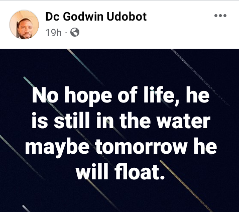 Update: Body of man surfaces three days after he 