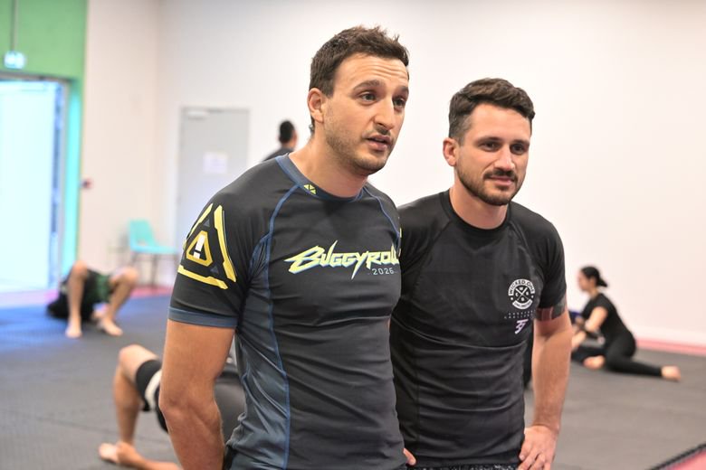 Les deux coprésidents du club, Iskander Senoussi et Pierre Grimaldi d'Esdra.