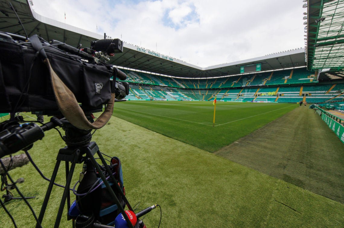 A television camera at Celtic Park