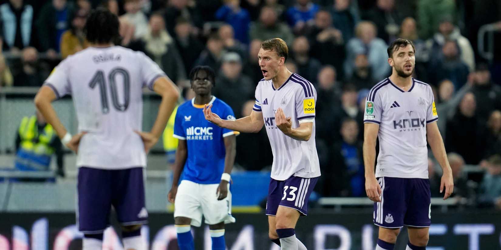 Dan Burn and Newcastle players
