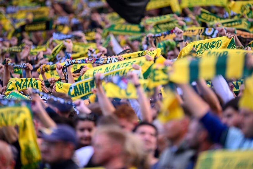 Les supporters du FC Nantes en action