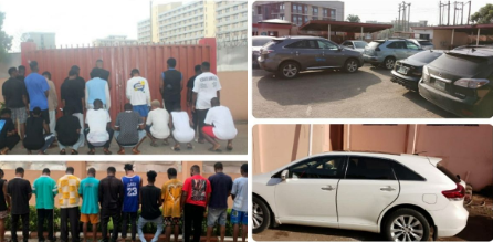 EFCC arrests 34 suspected Internet fraudsters in Delta state, seize their fleet of cars