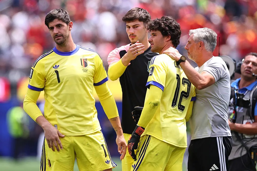 Thibaut Courtois, Mike Penders and Senne Lammens.   