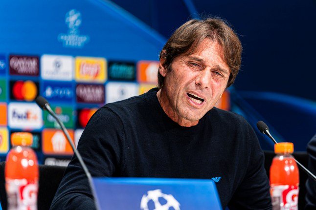 Mandatory Credit: Photo by Kevin Senders/MTB-Photo/Shutterstock (15559420de) Antonio Conte of SCC Napoli during the press conference following the UEFA Champions League 2025/26 League Phase MD3 match between PSV Eindhoven and SSC Napoli at PSV Stadion on October 21, 2025 in Eindhoven, Netherlands. PSV Eindhoven v SSC Napoli, UEFA Champions League 2025/26 League Phase MD3, Football, PSV Stadion, Noord-Brabant, Netherlands - 21 Oct 2025