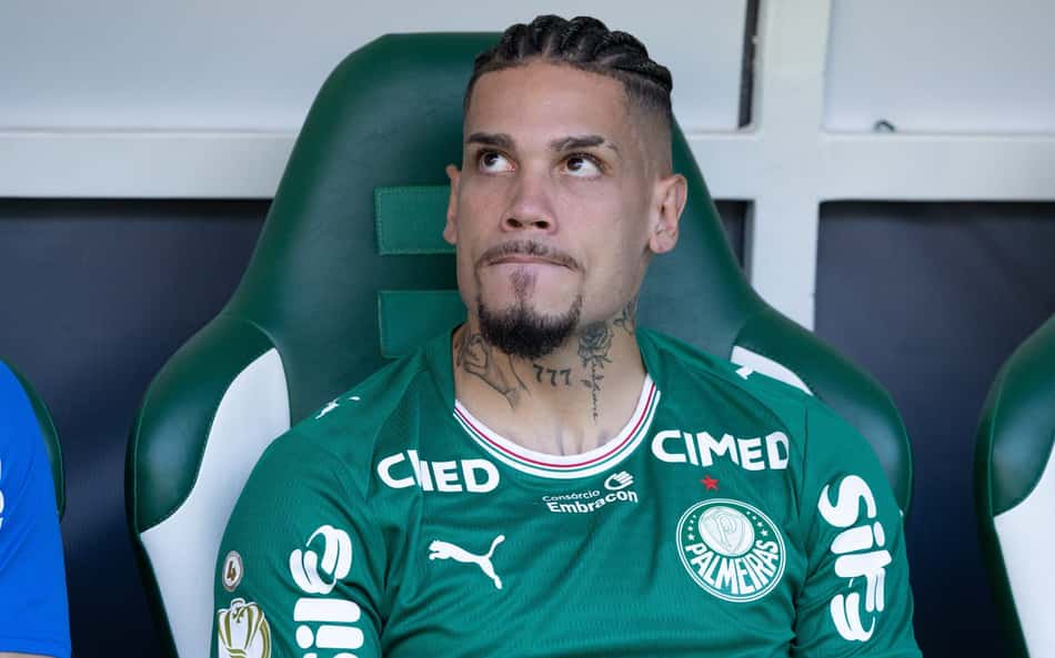 Paulinho atuando com a camisa do Palmeiras.