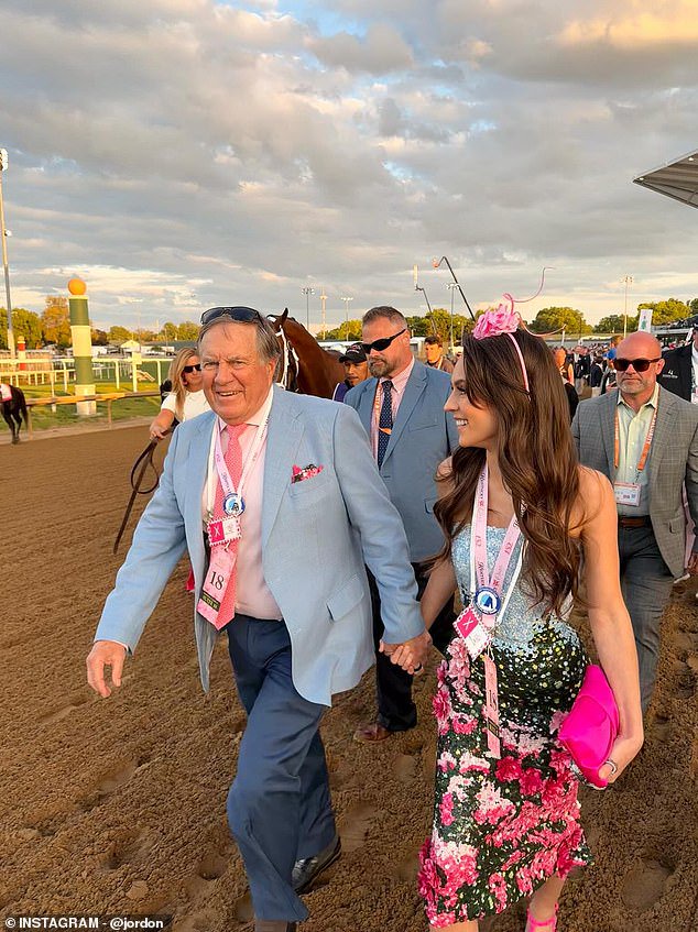 Close: The pair held hands at the Kentucky Derby in May