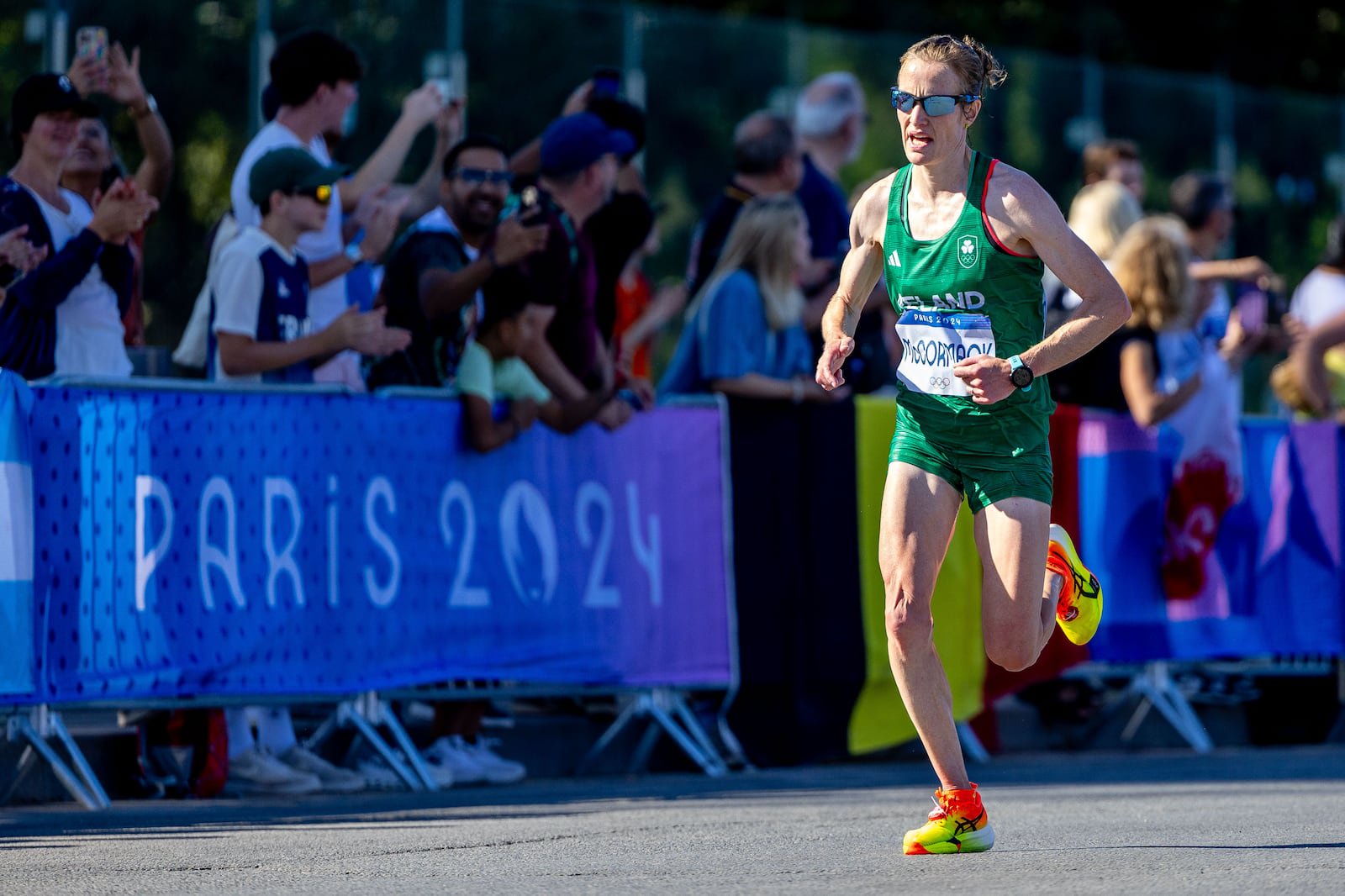 Fionnuala McCormack running the marathon at the Paris Olympics. Photograph: Morgan Treacy/Inpho