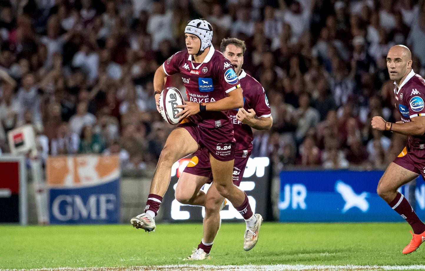 Louis Bielle Biarrey lors du match de l'UBB contre le Racing 92 au stade Chaban Delmas Bordeaux, le septembre 2026.