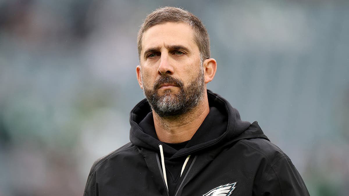 Nick Sirianni, head coach of the Philadelphia Eagles, looks on before a game.