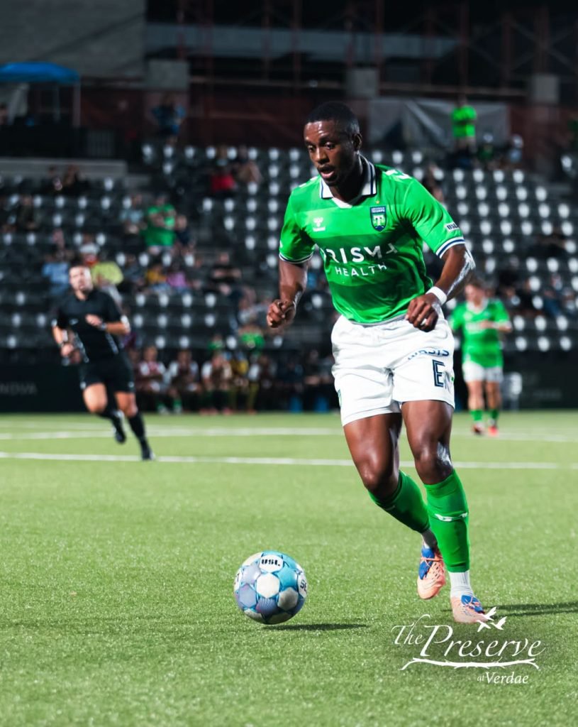 Ivan Agyaakwah scores in Greenville Triumph SC's win over Spokane Velocity FC
