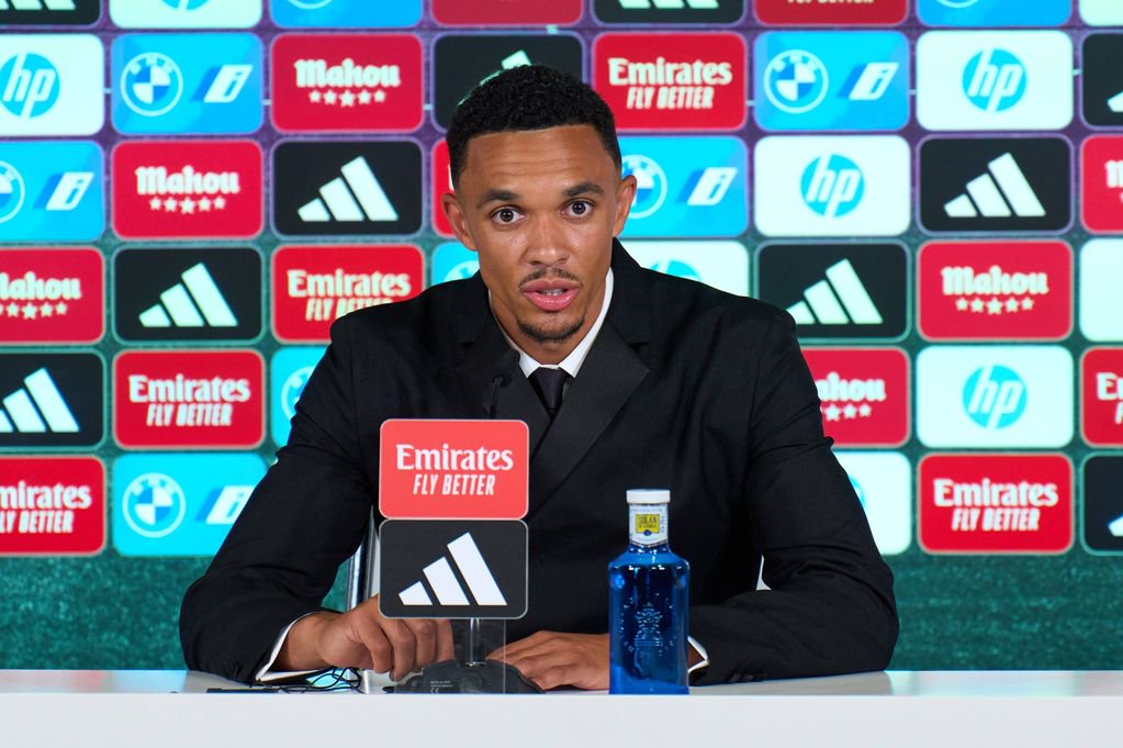 Trent Alexander-Arnold during a press conference