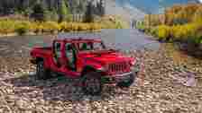 Red 2020 Jeep Gladiator offroad 