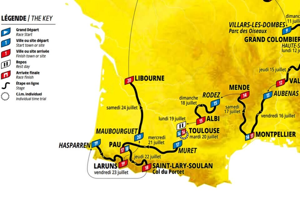 Le parcours en Occitanie.