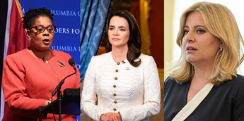 Paula-Mae Weekes, Katalin Novák and Zuzana Čaputová