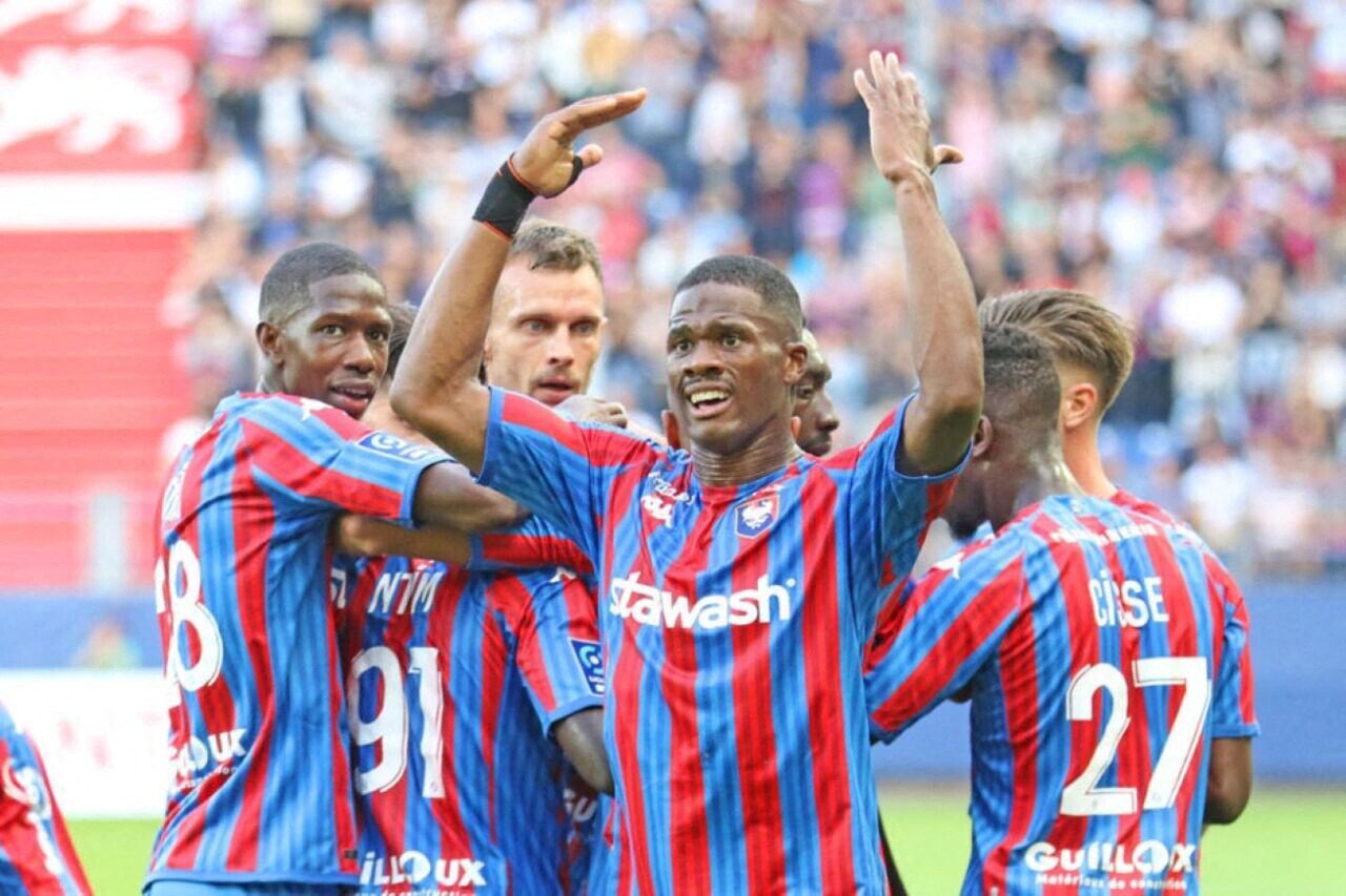 En perte de vitesse après un bon début de saison, Samuel Essende pourrait être relancé dans l'attaque du SM Caen (Calvados), mardi 31 janvier 2023 à Annecy. Archives