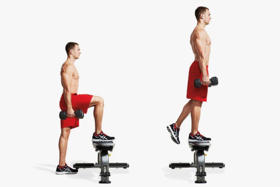 Dumbbell step-up