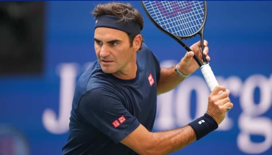 Roger Federer em treino no US Open
