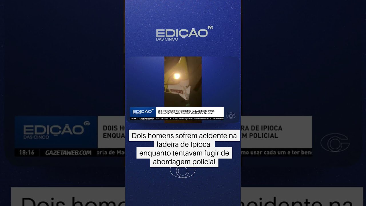 Dois homens sofrem acidente ao tentar fugir de abordagem policial em Ipioca