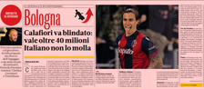 Calafiori goes armored: worth over 40 million Italian does not give it up The coach will talk to the player, the club proposes a retouch of the engagement and an extra year of contract. Premier League Danger: Arsenal, Chelsea Liverpool and Tottenham La Gazzetta dello Sport - Puglia1 Jul 2024 European Revelation Riccardo Calafiori, 22, deserved applause in his matches with Italy. Bologna paid him a year ago 4 million euros: now, for the Rossoblu, it is worth ten times as much That the value of Riccardo Calafiori has now taken off, well, is known to everyone. That he knew how to play as he did at Euro 2024, well, now everyone has seen it. Bologna since the presentation of Vincenzo Italiano has been clear, clear, decisive:" We have communicated to Calafiori's agent that we have no intention of moving the player " said CEO Claudio Fenucci. The Lucci team, an important part in the growth of the player, took note of this. As well as la SaputoUve: the club of Saputo (which today will be awarded honorary citizenship by the City Council: the delivery will take place in September) has in no way wanted, nor will want, to open fronts with the Bianconero club that will be coached by Motta. There have been many” rumors " of players side by side as a counterpart, but the closure is clear. More than 40 Moreover, then, the performances of the player with the shirt of Italy (absent against Switzerland) have in fact expanded the value: paid 4 million to Basel (with 40% on the future resale), at the end of the championship could be worth 25 and now consider it between 40 and 50 million, well, it is not at all heresy. In fact, Bologna considers this the numerical arc of a possible evaluation of the player: which, however, to now, remains absolutely incediable. Except for English shocks. In the meantime, Calafiori will do three weeks of post-Euro vacation but will certainly be more “free " to receive clarifying calls. One of these - in addition to those of the Rossoblu managers, from Fenucci to Sartori and Di Vaio - will be by Vincenzo Italiano: the technician wants it with himself, he does not intend to consider alternatives because almost certain to be able to convince him to continue in Bologna with the Champions to play. Increases Obviously, the club plans to work on his stay, he who in Bologna has found a kind of rebirth. At the right time, the contract in place until 2027 would be extended until 2028 and the emoluments would have a major surge, said that for now the ceiling is set at 2 million euros. Will all this be enough? One more year in Bologna, they think in society, would become a further consecration for a boy now in the eyes of the big. Three from Premier In all this, of course, will affect from here to the end of August the will of four first-tier clubs: Arsenal, Tottenham (who had been looking for him already in January) and, it has been rumored in Spain, Real Madrid, slight poll. There is also Chelsea who will be coached by Maresca and Liverpool. In short, the Premier is lurking and Bologna could stagger in front of a proposal that exceeds 40 million (always remembering the 40% to “turn” to Basel). Prass The feeling is that, instead, it can be more outgoing - today as today - Luc For this reason, Bologna has long been interested in Pongracic. Meanwhile, arming Riccardo Calafiori (who at the pensava In midfield, Bonaventure is also evaluated at zero parameter and the austriaco