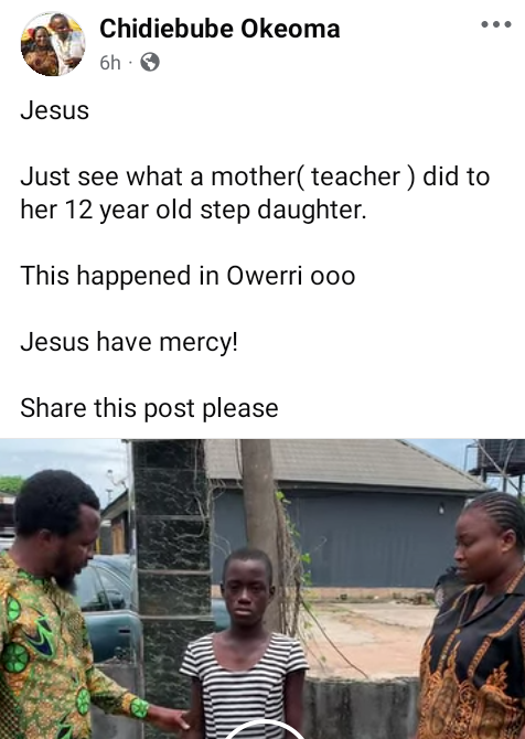 Woman subjects her 12-year-old stepdaughter to h0rrific ab*se with kn!fe, cutlass and fire for eating food without her permission (video)