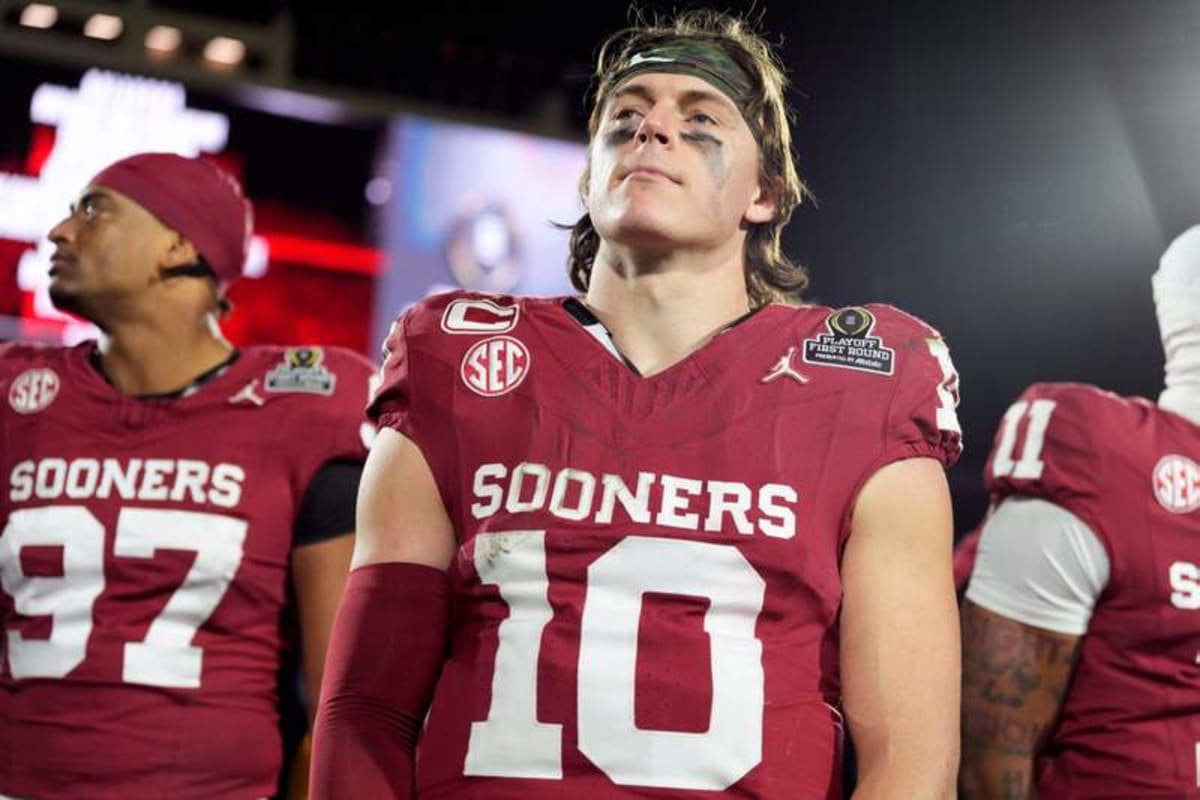Oklahoma's John Mateer. © USA TODAY NETWORK via Imagn Images