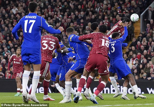 Wesley Fofana's careless handball provided Liverpool with their chance to level the tie