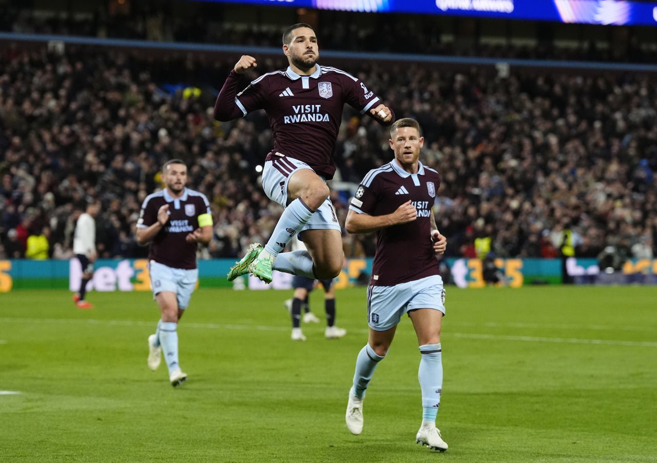 Emi Buendia celebrates scoring Villa’s second (Nick Potts/PA) (PA Wire)