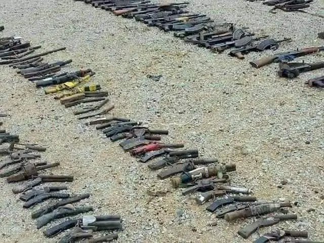 Some of the bandit weapons seized