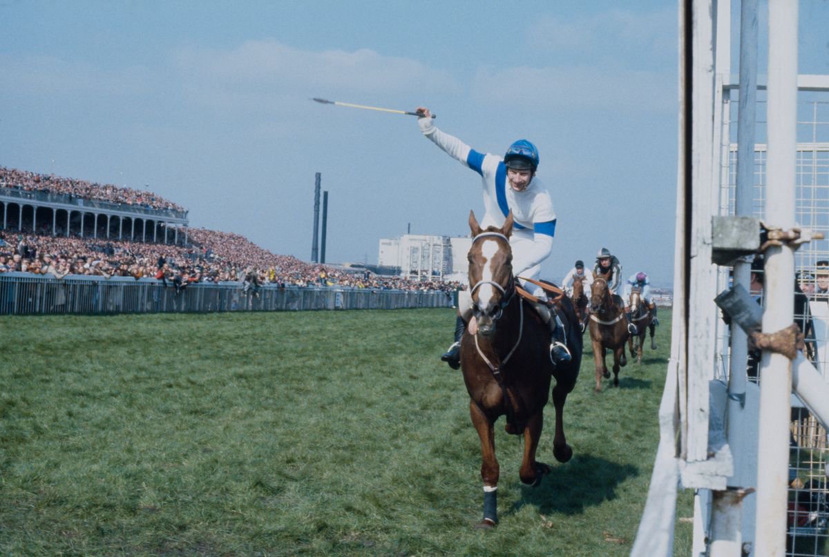 Bob Champion winning the 1981 Grand National on Aldiniti