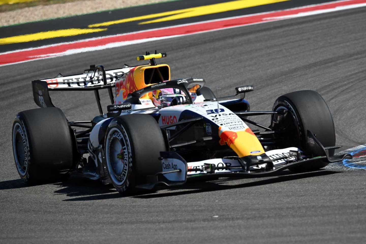 Liam Lawson in practice for Formula One's US Grand Prix. Photo / AFP