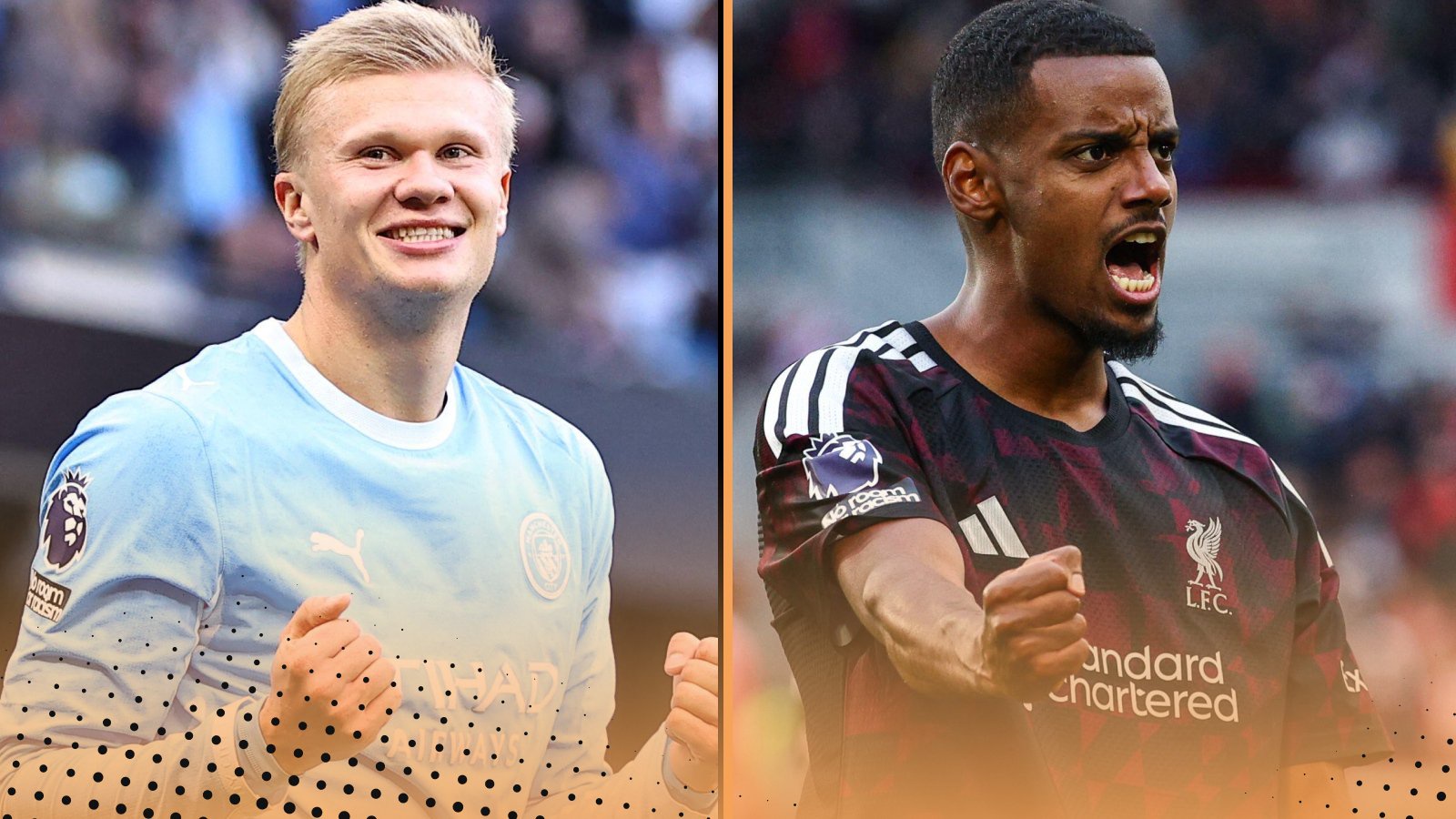 Erling Haaland and Alexander Isak.