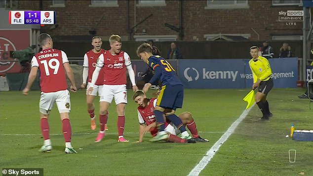 Dowman had reacted to a strong challenge from Harrison Neal and appeared to lash out