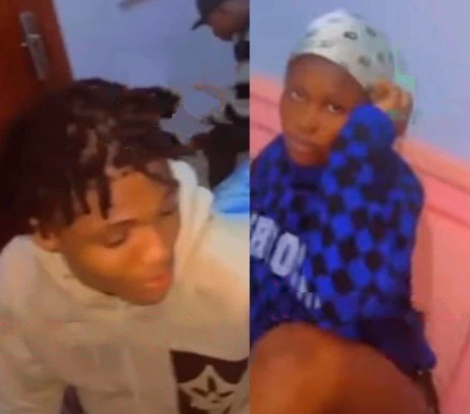 Drama as young man tracks his girlfriend to hotel she lodged with his close friend (Video)